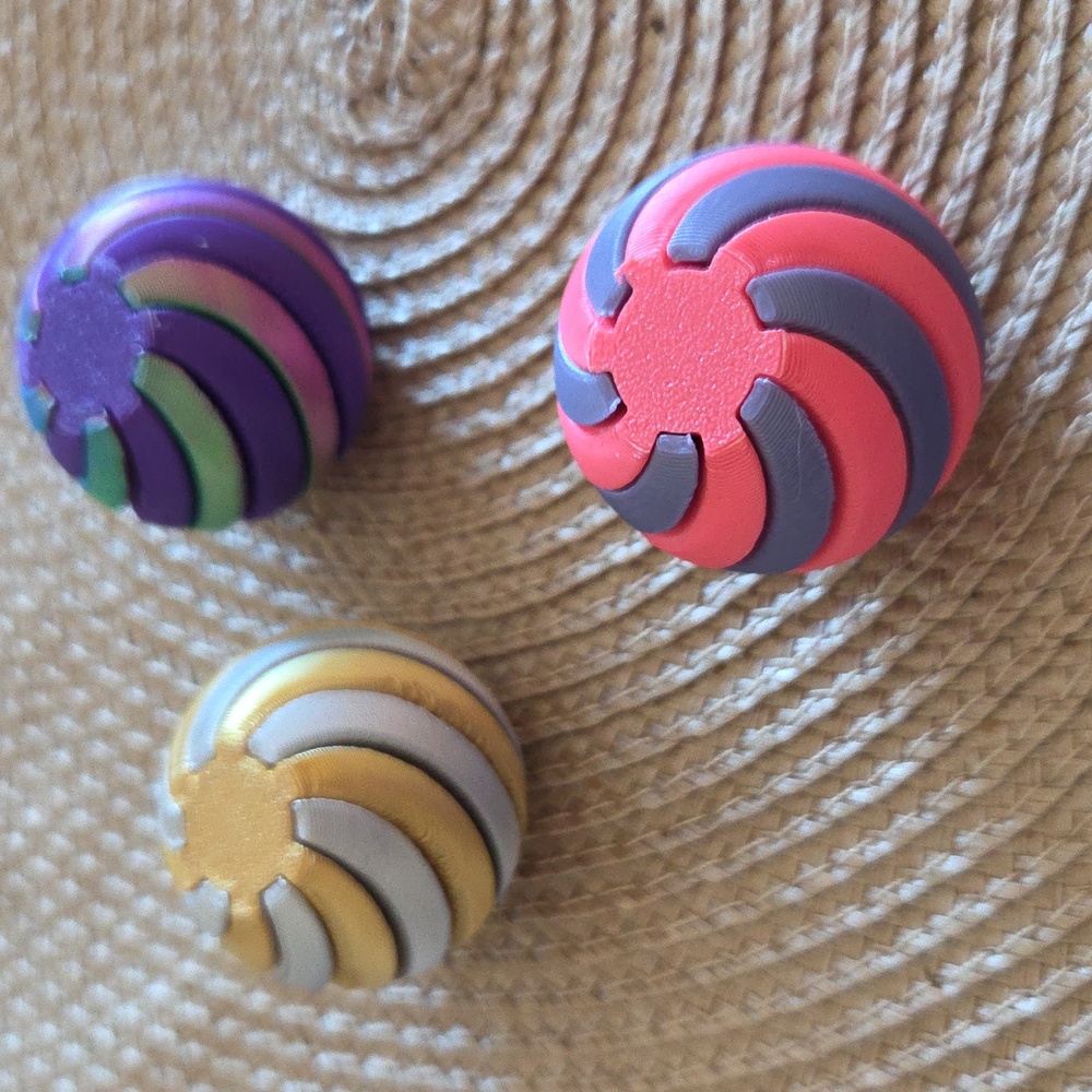 Twisted Ball Puzzle 3-D Printed - Picture 4 of 5